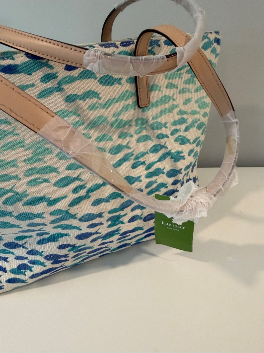 kate spade Blue, Teal & Cream South poplar street plentyfish tote - Picture 4 of 14